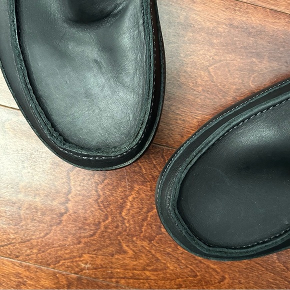 OluKai “Kulana” Black Leather Slip-On Loafers, Size 13 - Picture 6 of 15